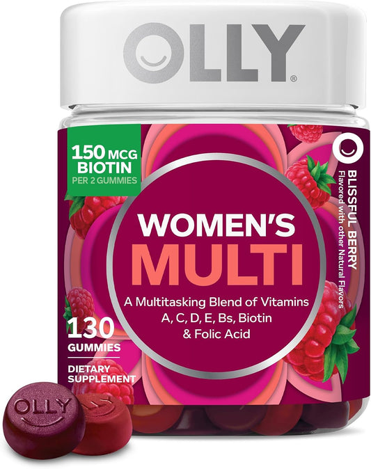 OLLY Women's Multivitamin, Supports Overall Wellness,* Biotin - 130 Count
