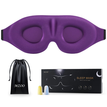 MZOO Luxury Sleep Mask, 3D Spacious for Long Lashes Blocking Light