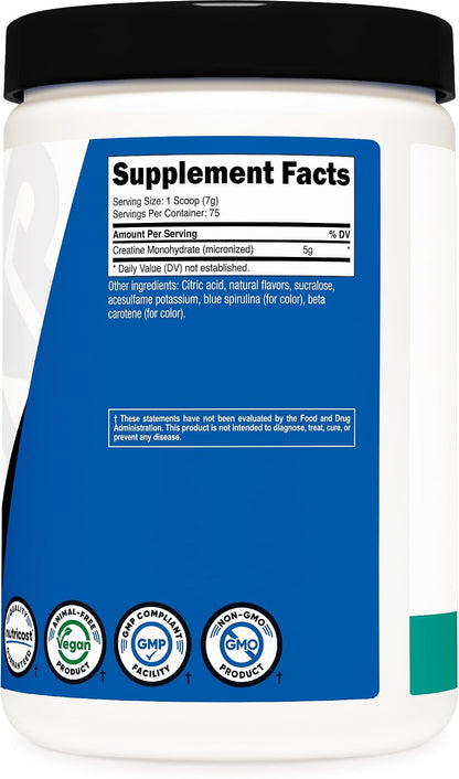 Nutricost Micronized Creatine Monohydrate Powder - 500g (100 Servings) - Pure Unflavored - 5g Per Serving - Non-GMO, Gluten Free