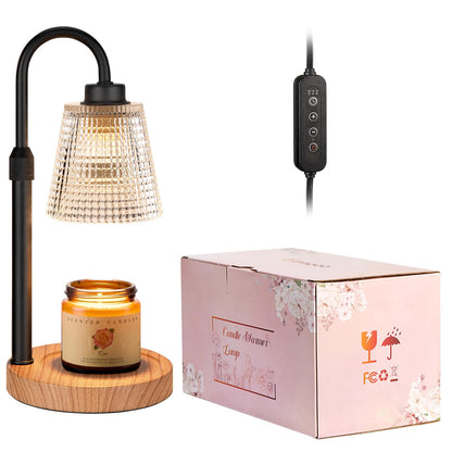 Gold Candle Warmer Lamp with Timer, Dimmable Candle Warmer for Jar Candles, Height Adjustable Wax Melts Warmer, Birthday Gifts for Women Mom, House Warming Gifts New Home Decor