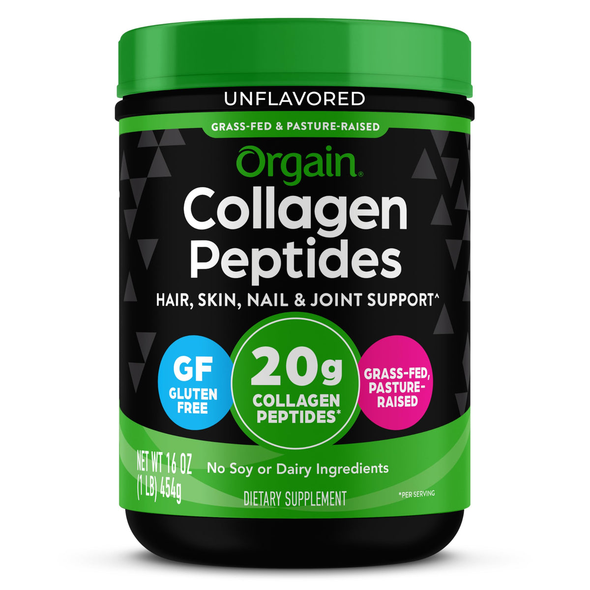 Orgain 20g Hydrolyzed Collagen Peptides + 50 Organic Superfoods Powder, 1lb