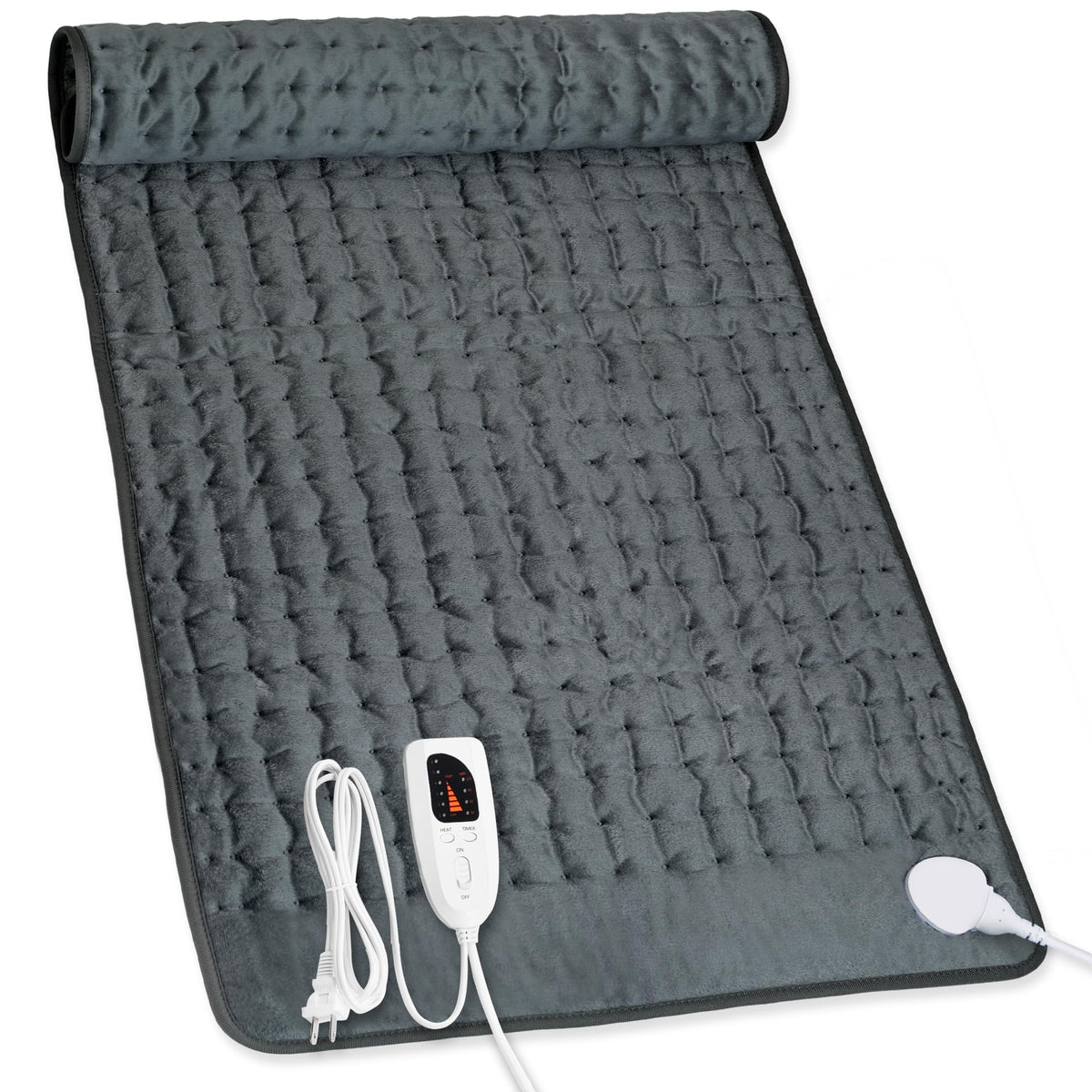 Heating Pad,Electric Heating Pad,Heating Pad for Back,Light Gray,24x12Inch