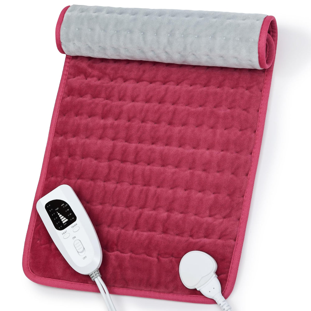 Heating Pad,Electric Heating Pad,Heating Pad for Back,Light Gray,24x12Inch
