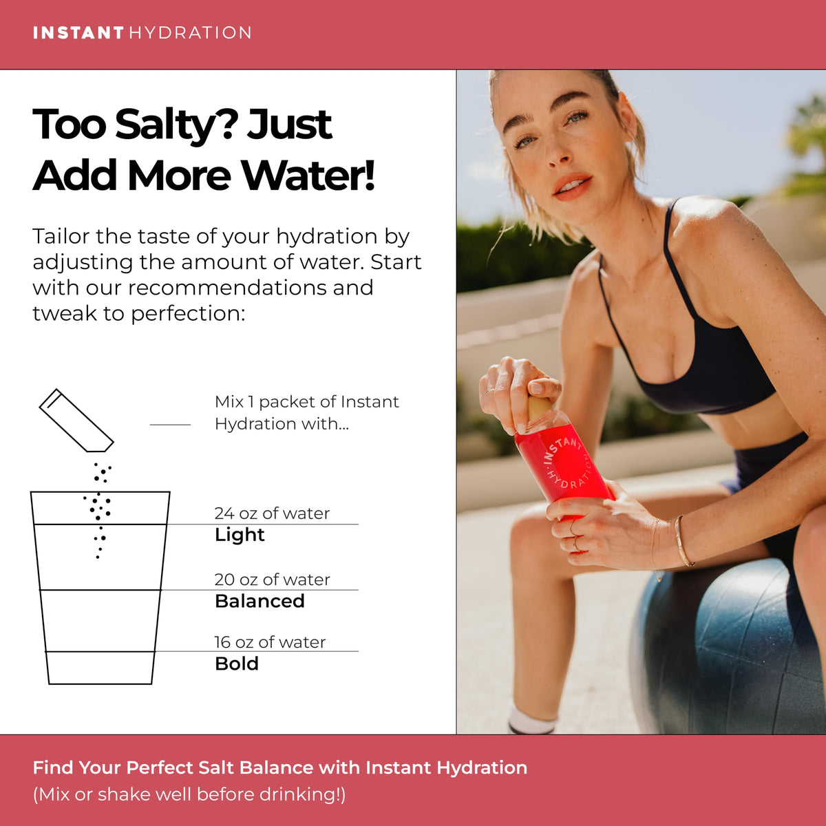 Instant Hydration Sugar Free Electrolytes Powder Packets - Strawberry Lemon Electrolyte Drink Mix & Travel Essentials - Post Workout Recovery, Brain Health, Muscle & Tissue Support - 20 Sticks