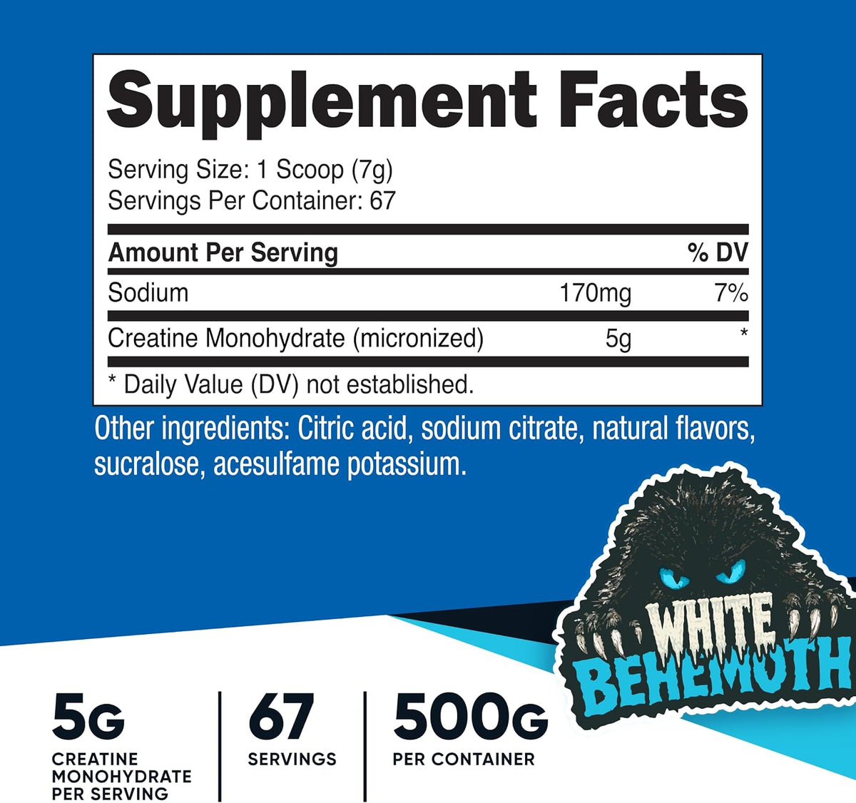 Nutricost Micronized Creatine Monohydrate Powder - 500g (100 Servings) - Pure Unflavored - 5g Per Serving - Non-GMO, Gluten Free