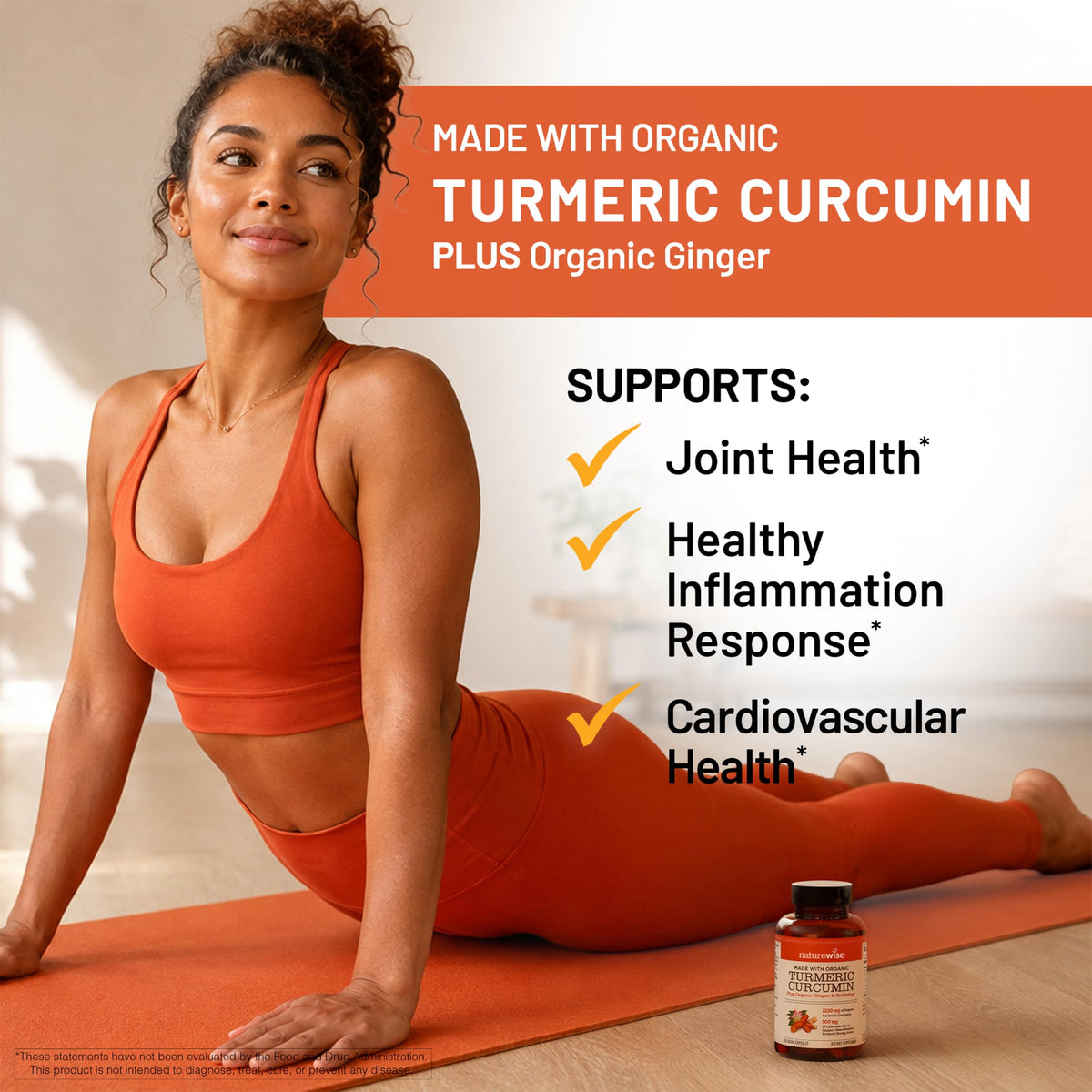 NatureWise Turmeric Curcumin 2250mg Supplement with BioPerine, 180 Capsules