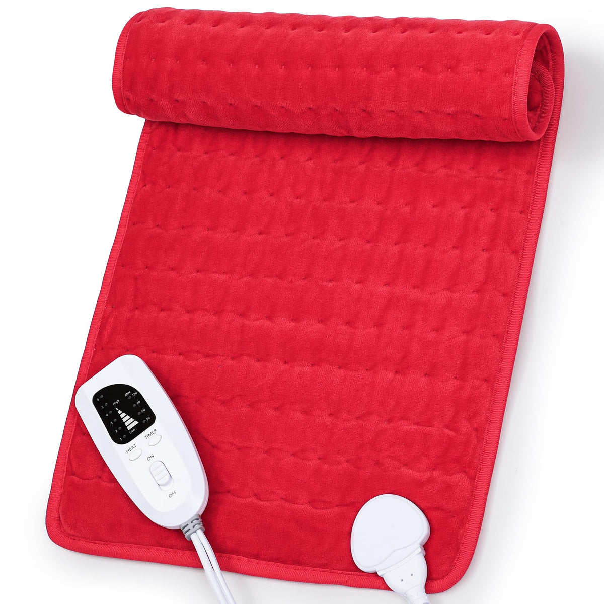 Heating Pad,Electric Heating Pad,Heating Pad for Back,Light Gray,24x12Inch