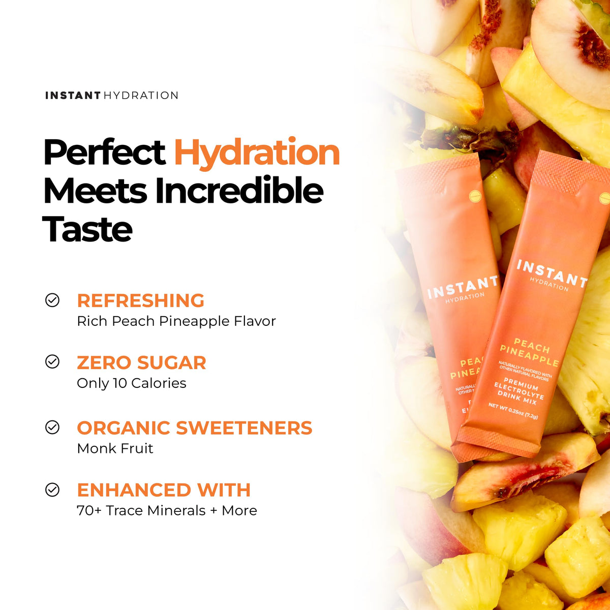 Instant Hydration Sugar Free Electrolytes Powder Packets - Strawberry Lemon Electrolyte Drink Mix & Travel Essentials - Post Workout Recovery, Brain Health, Muscle & Tissue Support - 20 Sticks