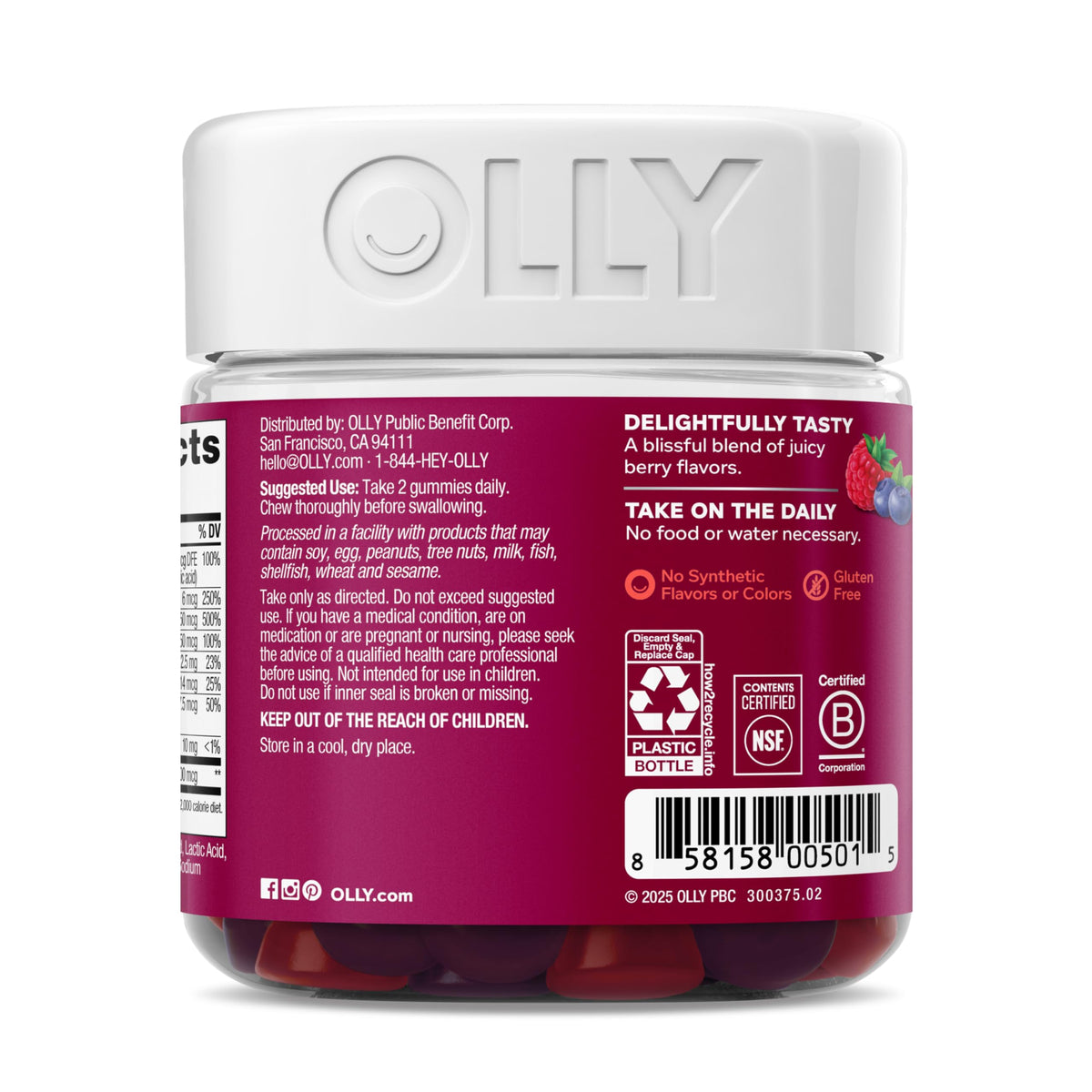 OLLY Women's Multivitamin, Supports Overall Wellness,* Biotin - 130 Count