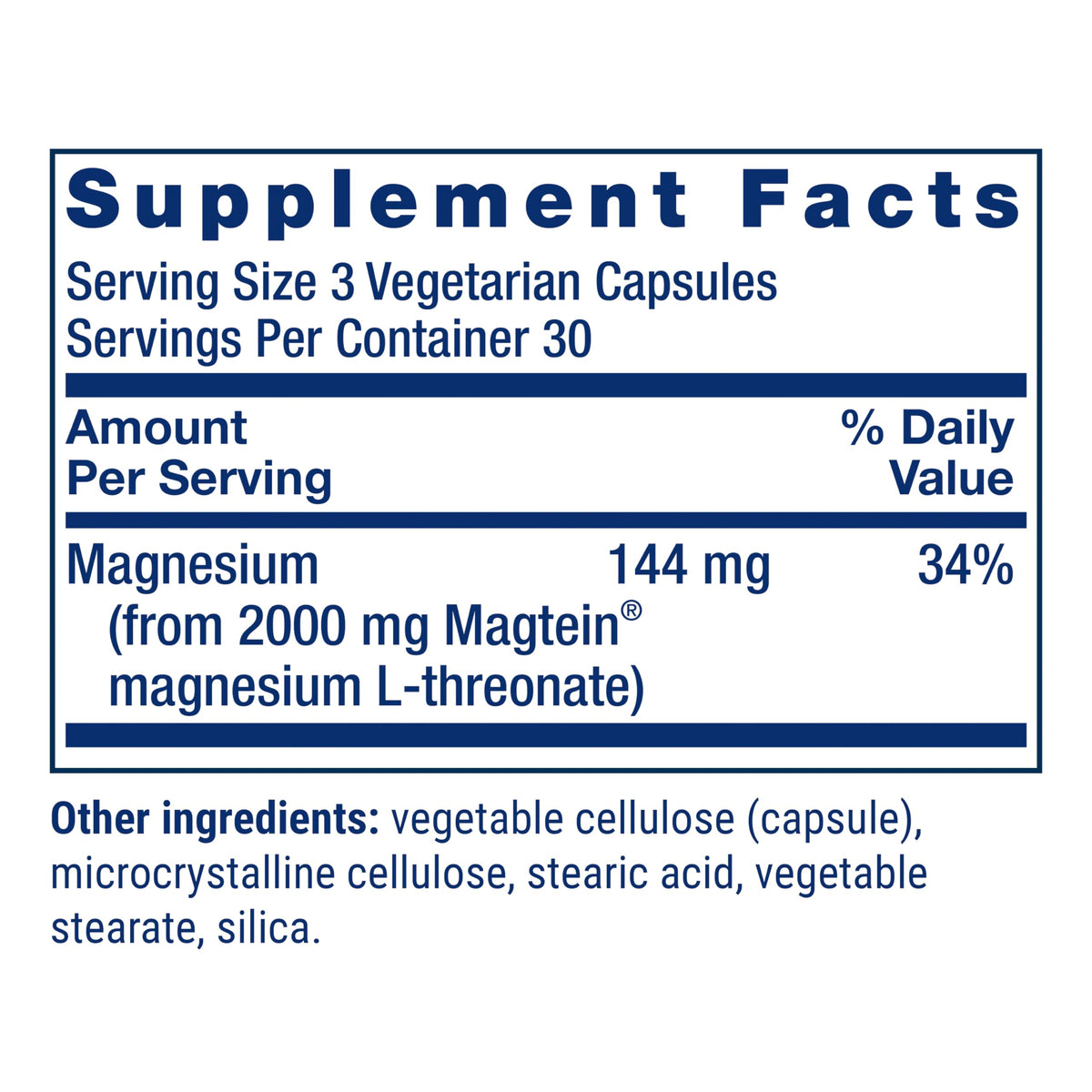Neuro-Mag Magnesium L-Threonate, Memory Health, Quick Thinking, Cognitive Health Support, Vegetarian, 90 Vegetarian Capsules