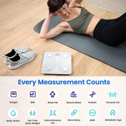 Etekcity Upgraded Smart Scale for Body Weight Fat and BMI, FSA Eligible