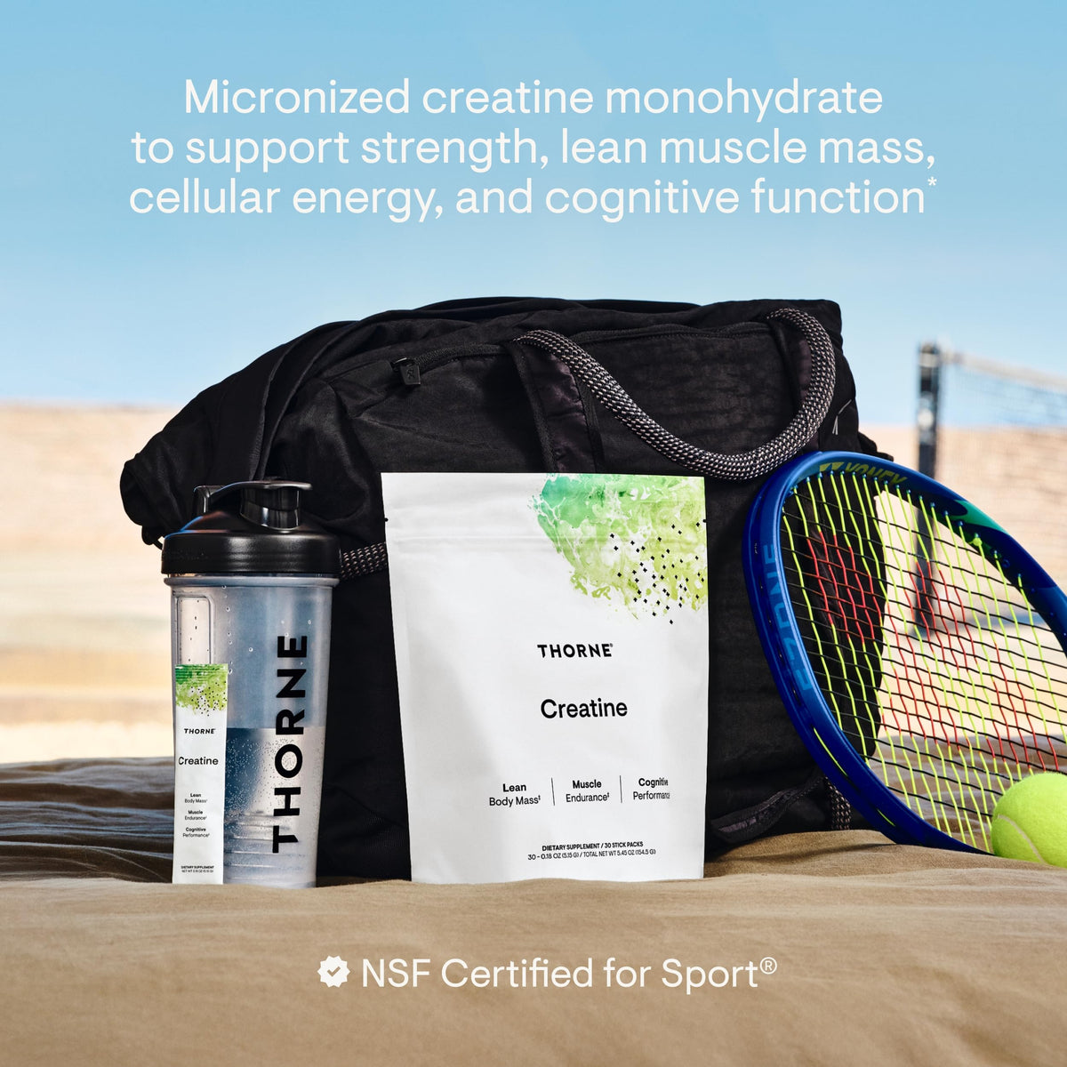 THORNE Creatine, Micronized Creatine Monohydrate Powder, 90 Servings