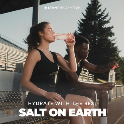 Instant Hydration Sugar Free Electrolytes Powder Packets - Strawberry Lemon Electrolyte Drink Mix & Travel Essentials - Post Workout Recovery, Brain Health, Muscle & Tissue Support - 20 Sticks