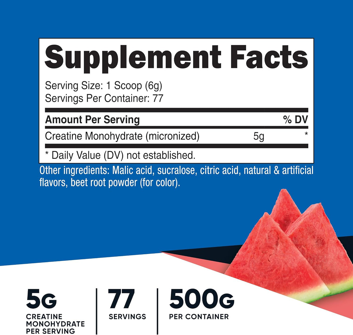 Nutricost Micronized Creatine Monohydrate Powder - 500g (100 Servings) - Pure Unflavored - 5g Per Serving - Non-GMO, Gluten Free