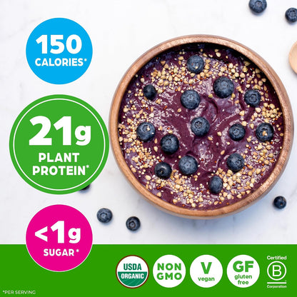 Orgain Organic Vegan 21g Protein Powder, Strawberries & Cream, 2.03 lb