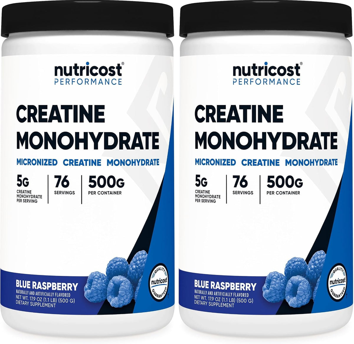 Nutricost Micronized Creatine Monohydrate Powder - 500g (100 Servings) - Pure Unflavored - 5g Per Serving - Non-GMO, Gluten Free