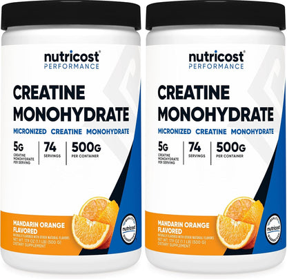 Nutricost Micronized Creatine Monohydrate Powder - 500g (100 Servings) - Pure Unflavored - 5g Per Serving - Non-GMO, Gluten Free