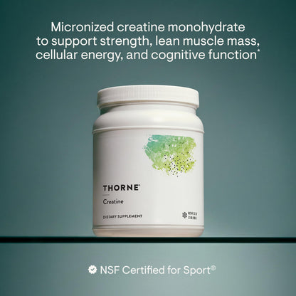 THORNE Creatine, Micronized Creatine Monohydrate Powder, 90 Servings