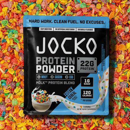 Jocko Fuel Whey Protein Powder, Gingerbread Cookie, 22g Protein, Digestive Enzymes + Probiotic Blend, No Sugar Added, with Essential Amino Acids + Electrolyte Minerals, 31 Servings