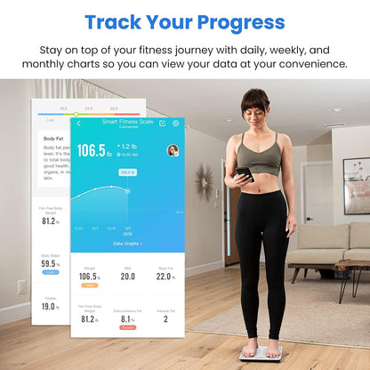 Etekcity Upgraded Smart Scale for Body Weight Fat and BMI, FSA Eligible