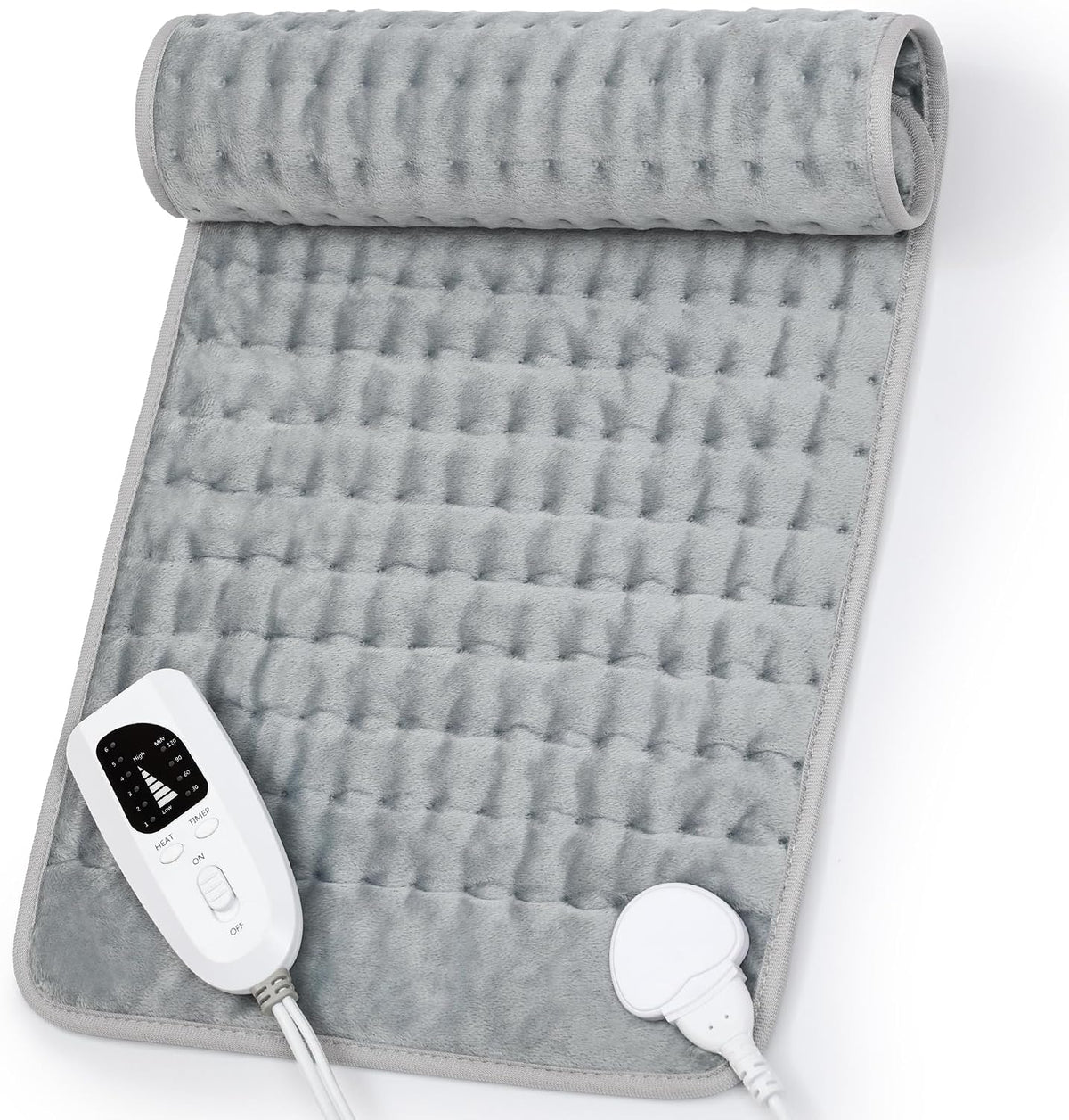 Heating Pad,Electric Heating Pad,Heating Pad for Back,Light Gray,24x12Inch