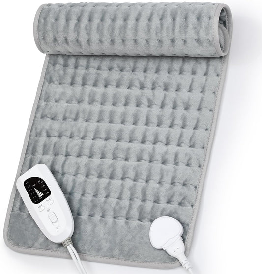 Heating Pad,Electric Heating Pad,Heating Pad for Back,Light Gray,24x12Inch