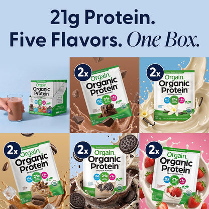 Orgain Organic Vegan 21g Protein Powder, Strawberries & Cream, 2.03 lb