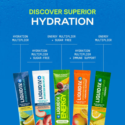 Liquid I.V. Sugar Free Electrolyte Packets, Classic Variety Pack, 16 Count