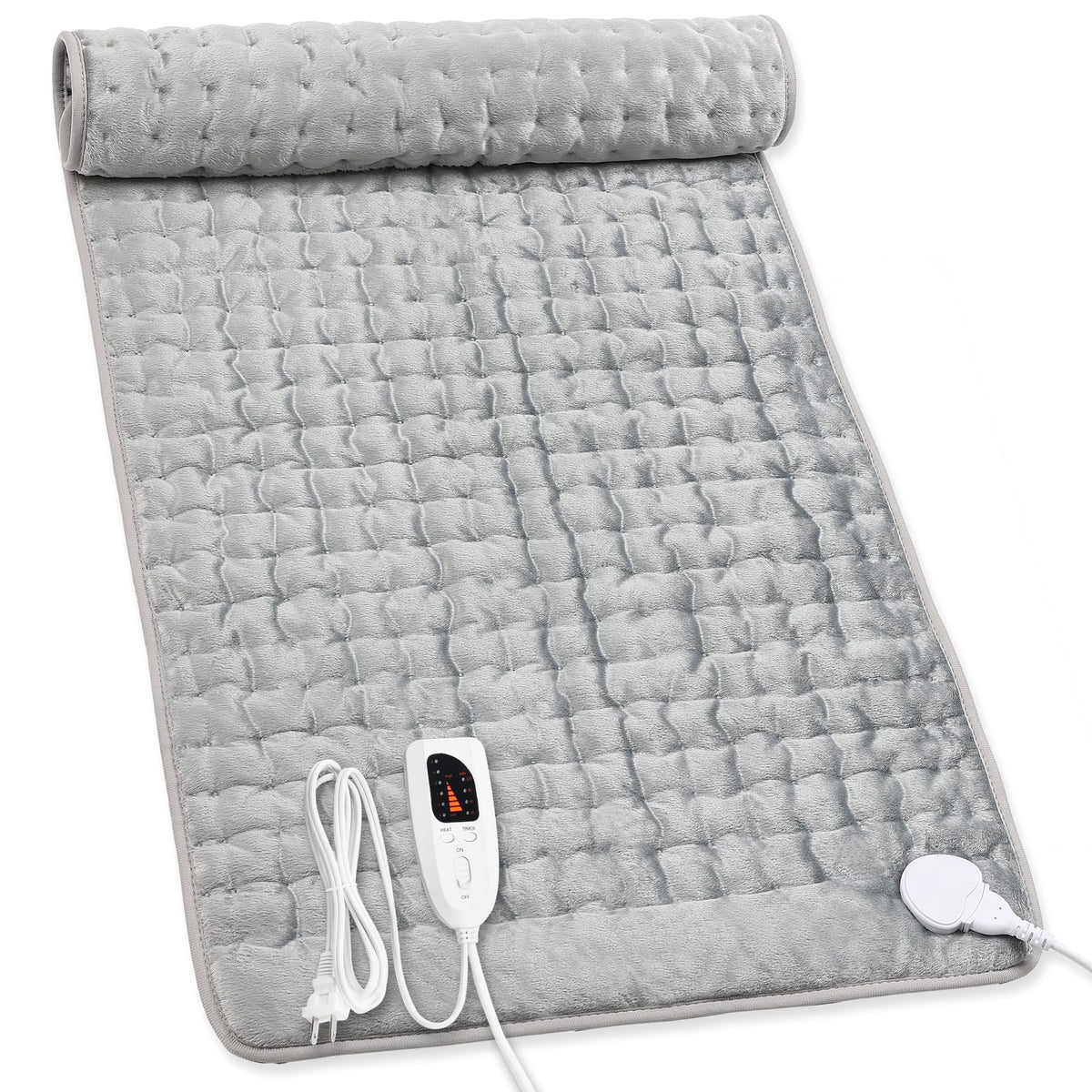 Heating Pad,Electric Heating Pad,Heating Pad for Back,Light Gray,24x12Inch