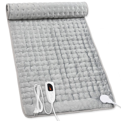 Heating Pad,Electric Heating Pad,Heating Pad for Back,Light Gray,24x12Inch