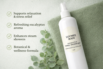 Luvmee Body Eucalyptus Herbal Shower Mist (8 oz).