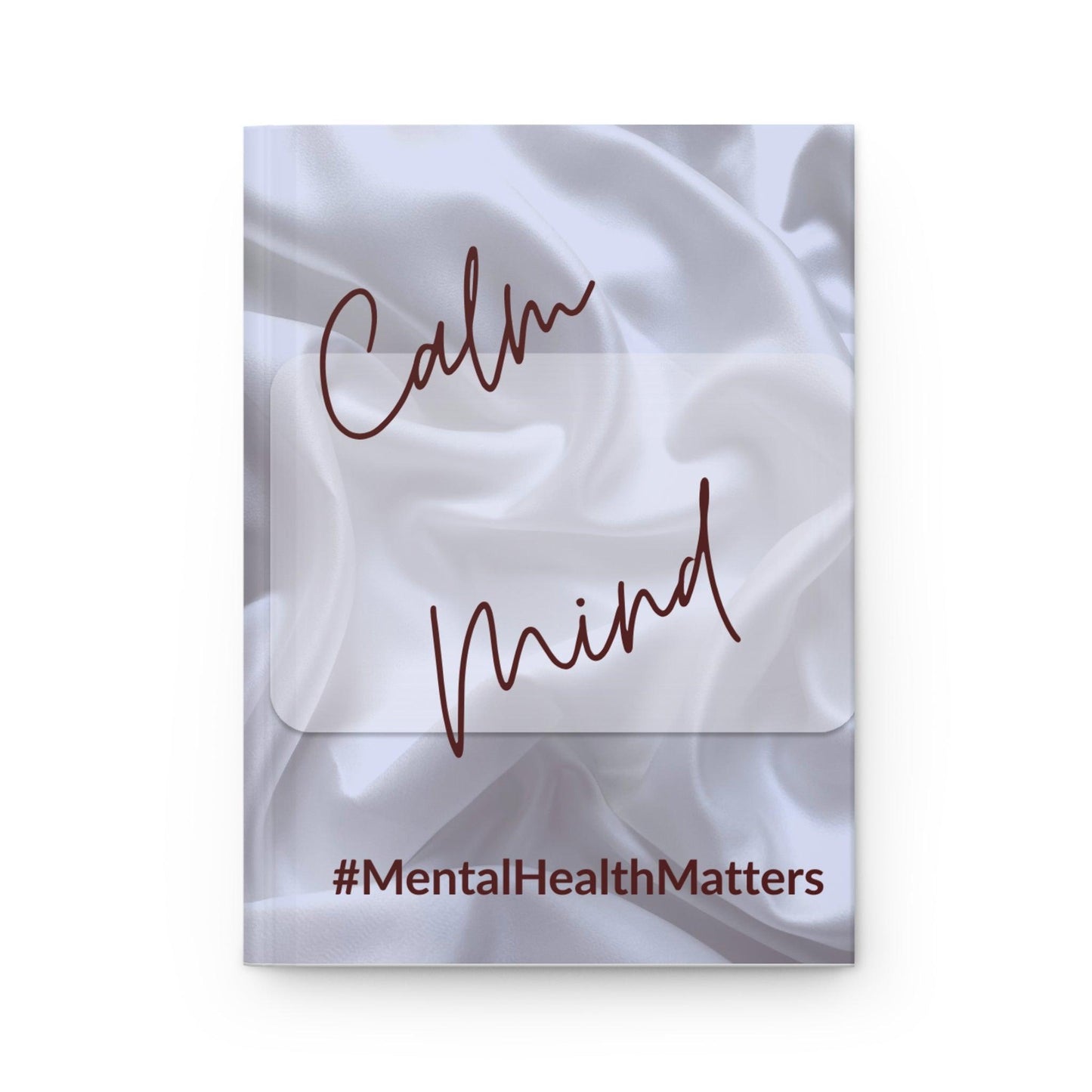 Elegant hardcover journal for stress relief featuring a calming design and a positive message