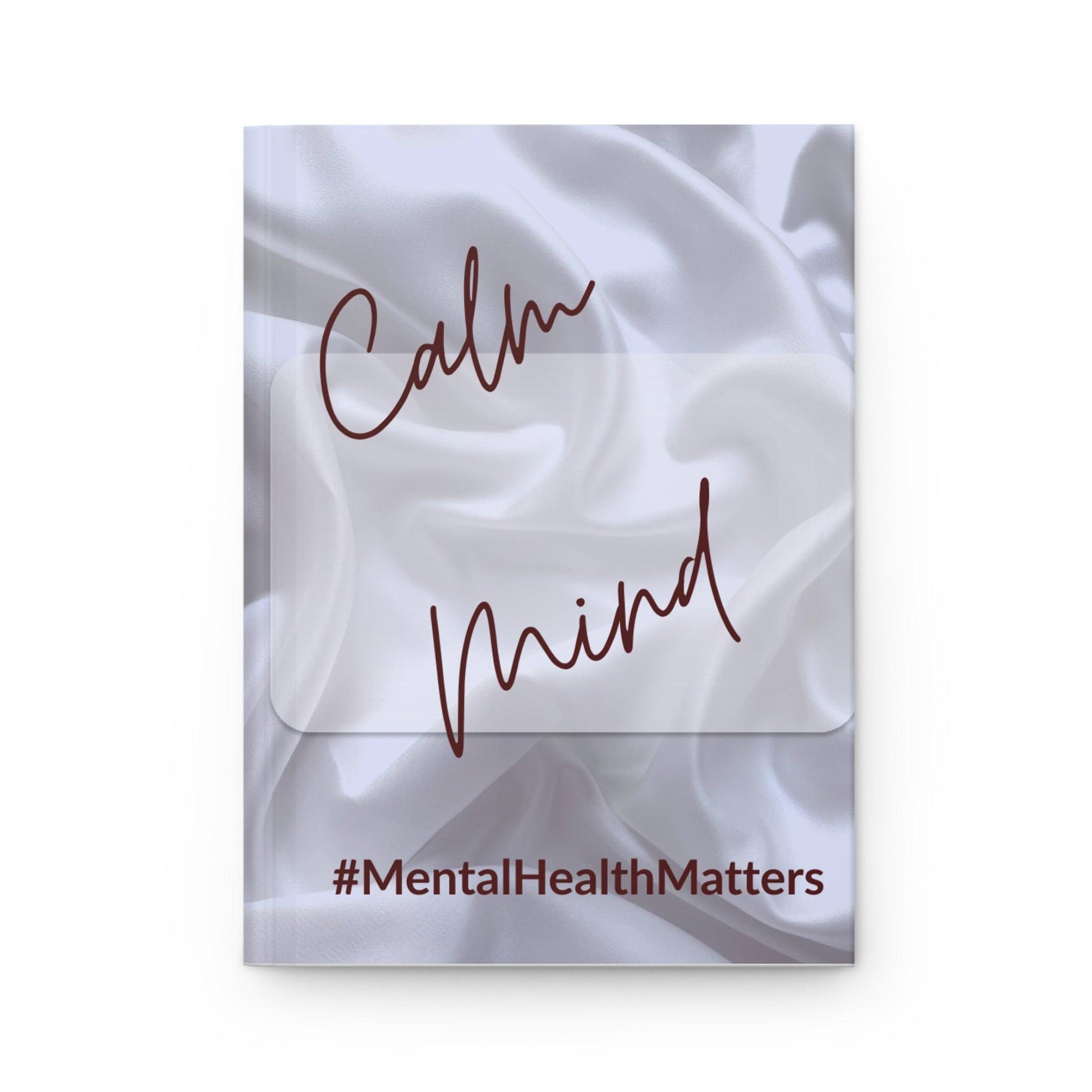 Elegant hardcover journal for stress relief featuring a calming design and a positive message