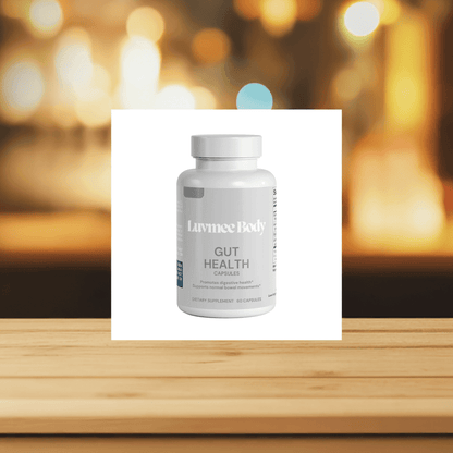 Luvmee Body Gut Health Capsules, a top choice among gut wellness products for digestive support.