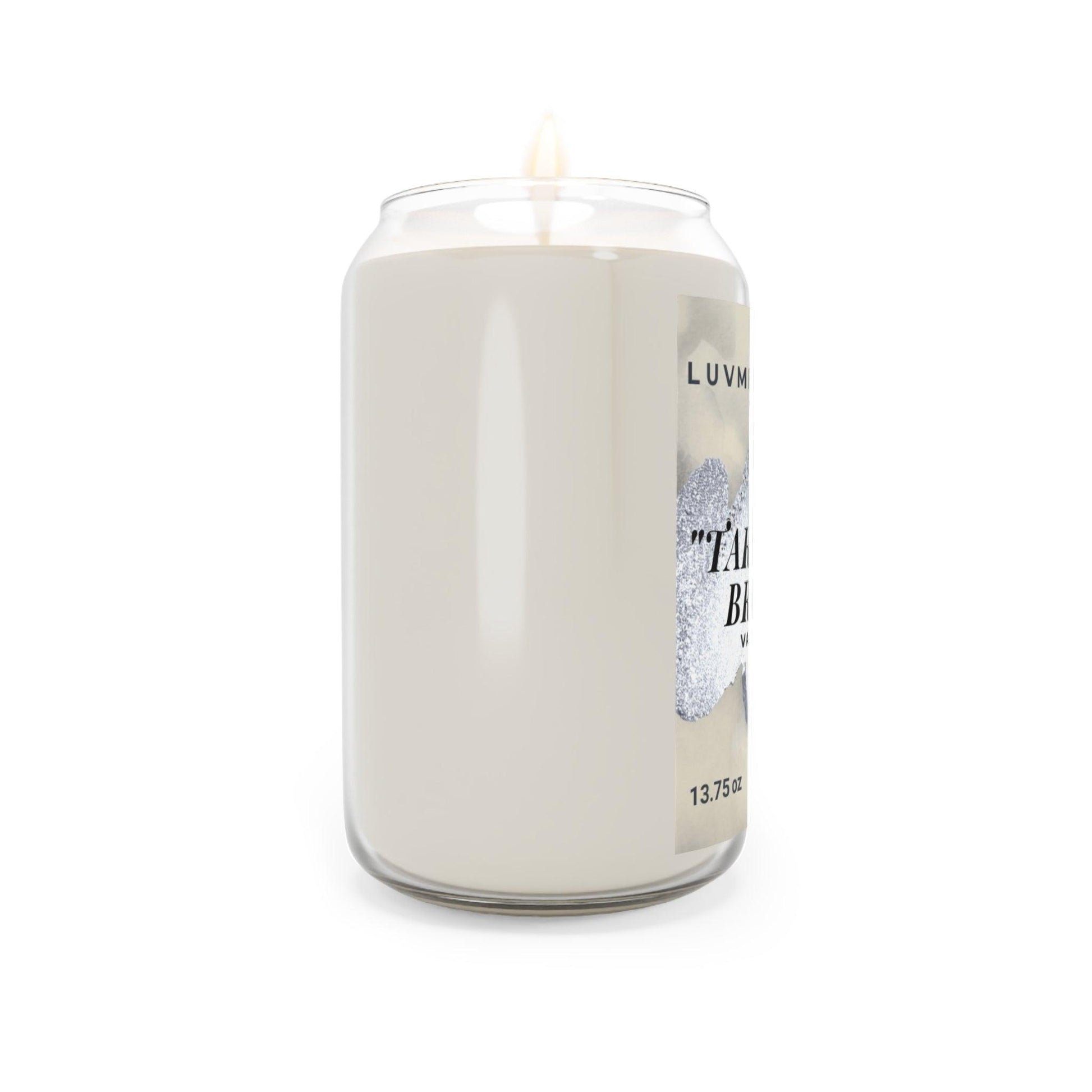 Vanilla bean aromatherapy candle in a clear glass jar for soothing home ambiance