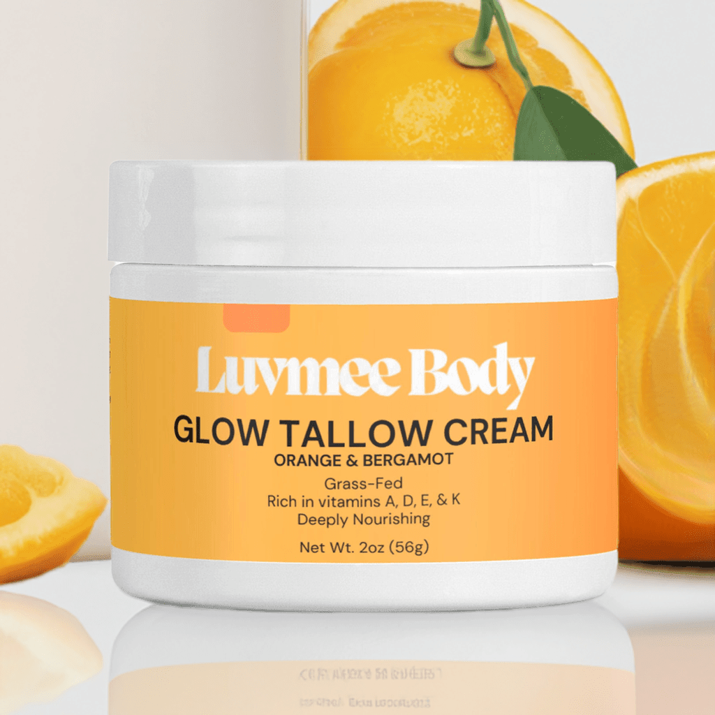 Luvmee Body Vitamin Rich Tallow Cream in Orange and Bergamot scent for deeply nourishing skin