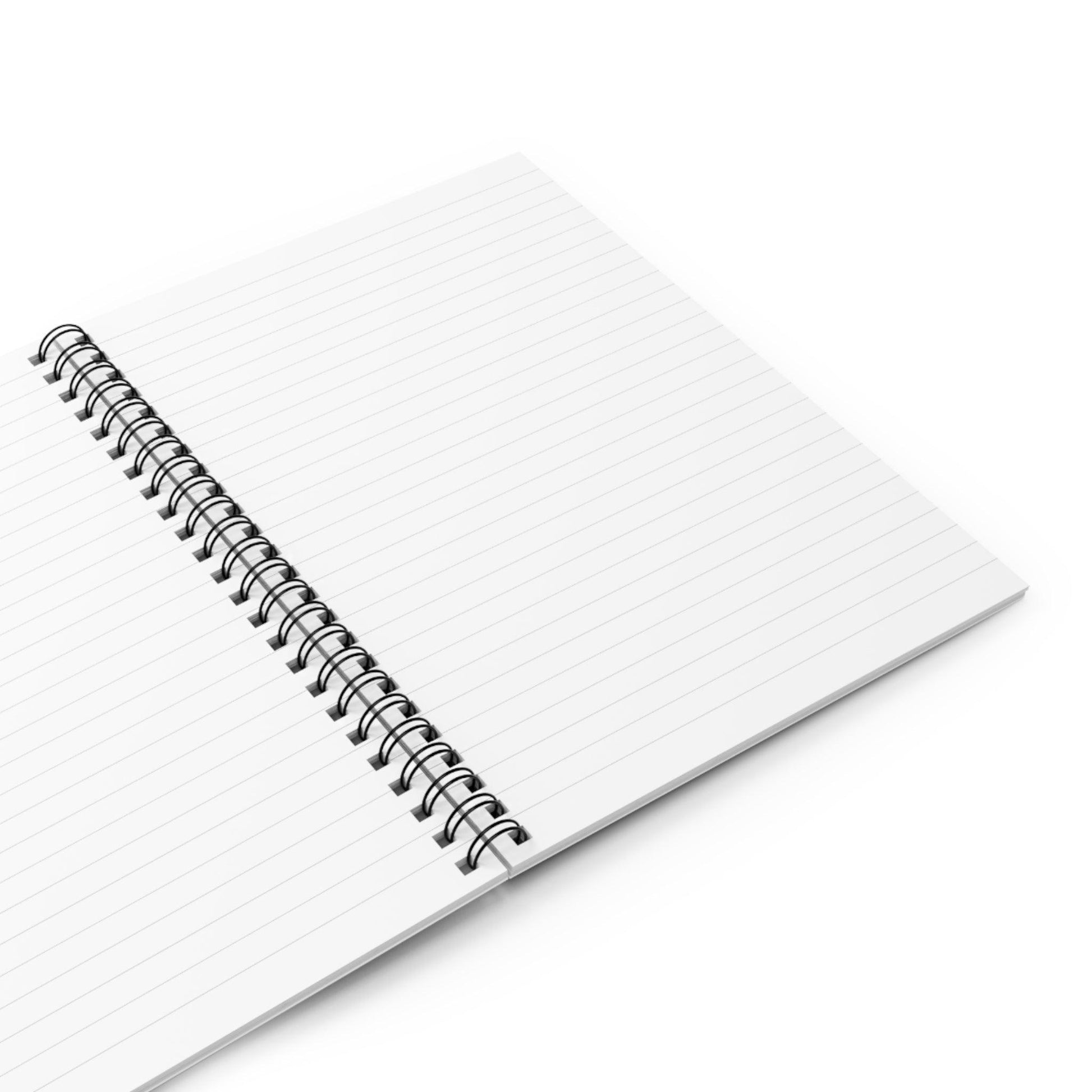 Blank pages of a personal growth reflective journal with a sturdy spiral binding for easy writing
