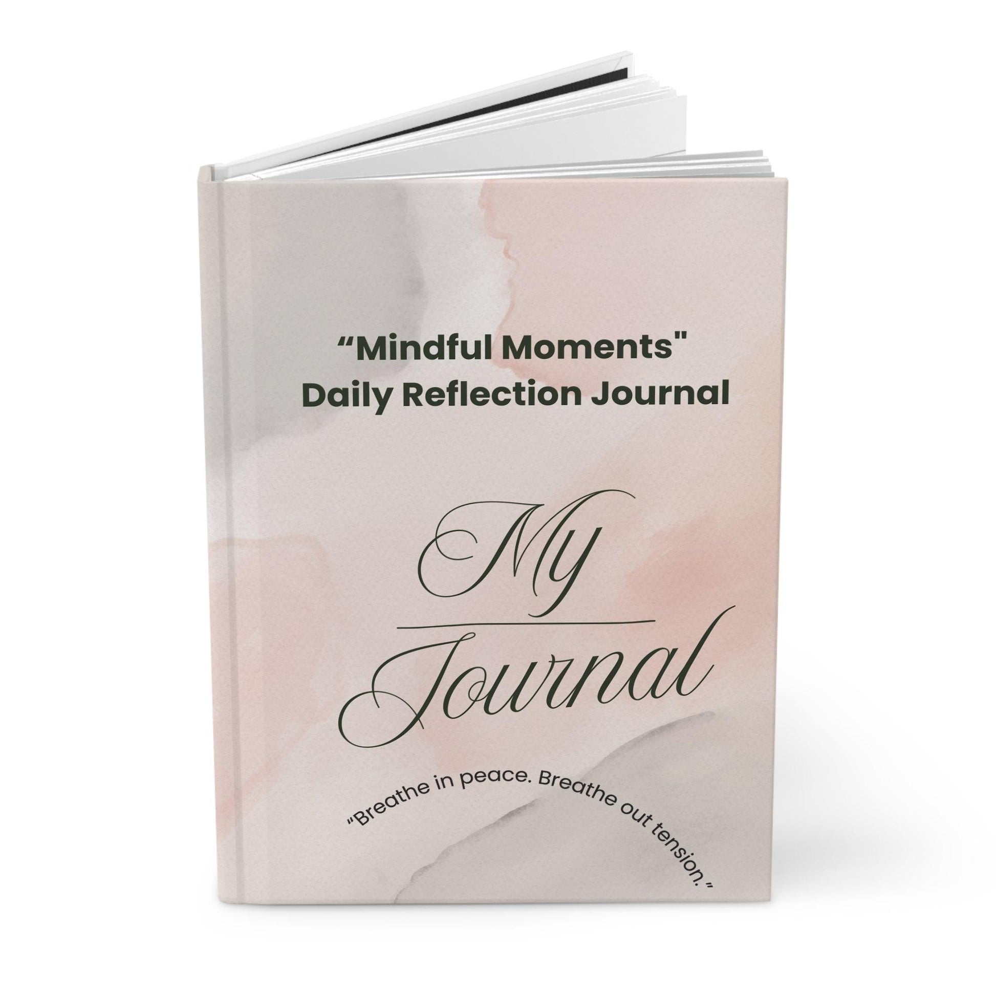 Mindful Moments Daily Reflection Journal for personal wellness with soothing design and inspirational quotes